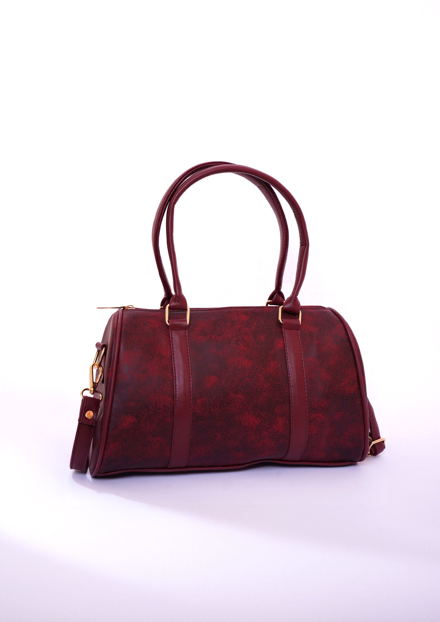 Burgundy Luxe Duffle Bag